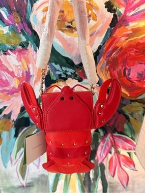 NWT Kate Spade Novelty Shore Thing Red Lobster Leather Crossbody Bag Purse Handb